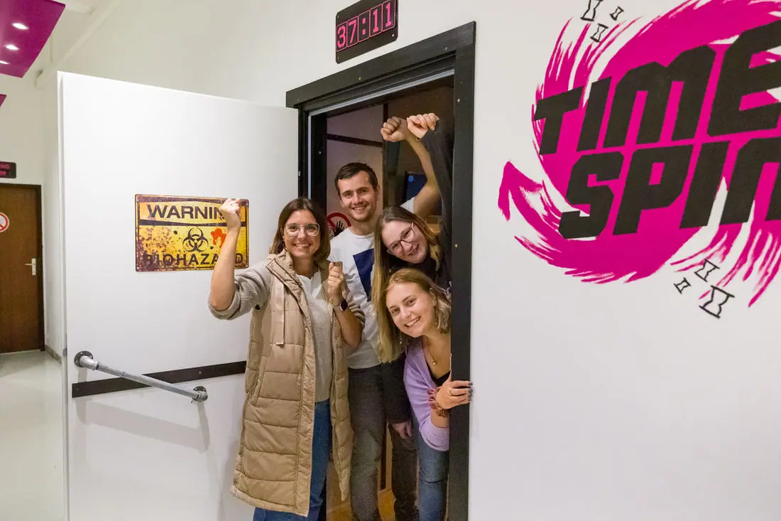 Eingang zum Escape Room Time Spin in Wels